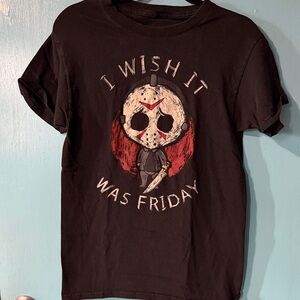 Hot Topic: Jason Voorhees Friday the 13th Black Graphic T-Shirt